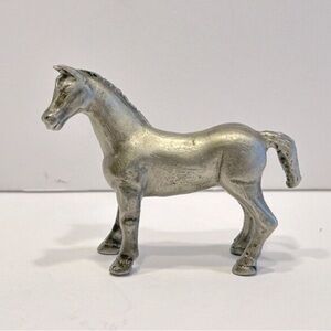 Vintage Collectible Fort Pewter Male Horse Figurine Animal. 2.5”